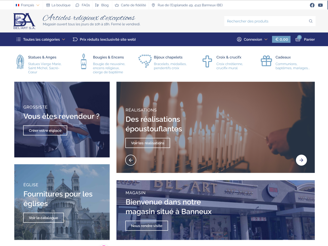 Bel-Art — e-commerce d'articles religieux