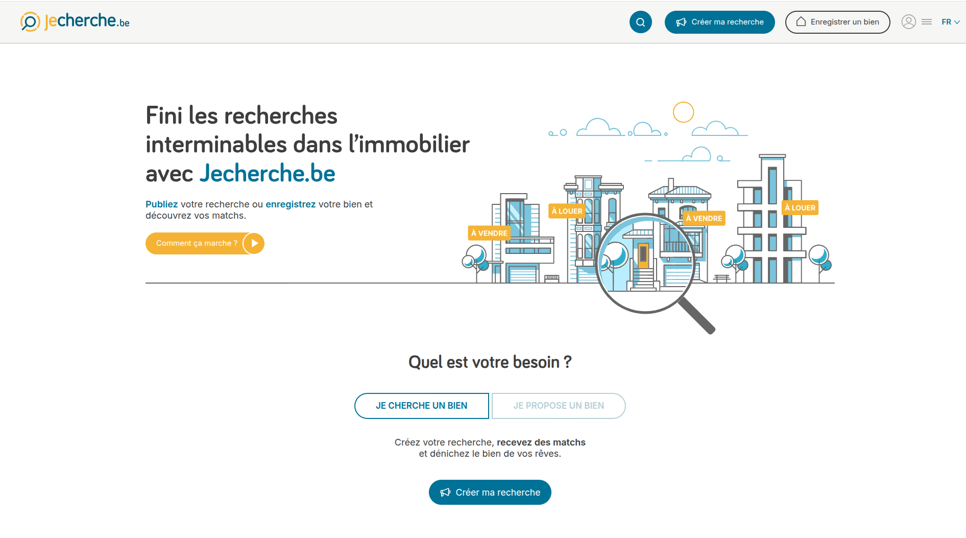 JeCherche — plateforme de matching propriétaires / chercheurs